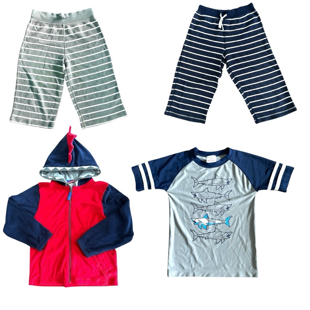 Hanna Andersson Youth boy’s size 130 medium shark outfit lot 4 pieces mix/match - Picture 3 of 11